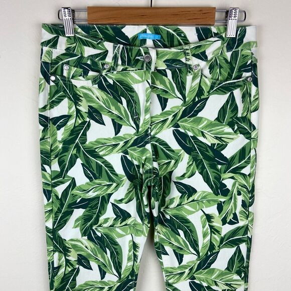 J. McLaughlin Lexi Straight Leg Jeans - Palm Leaf Print - Picture 4 of 8